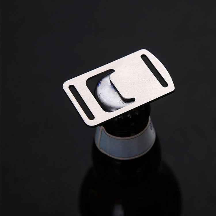20 PCS Ribbon Bottle Opener Stainless Steel Card Bottle Opener Outdoor Backpack Webbing Buckle Lanyard Bottle Opener