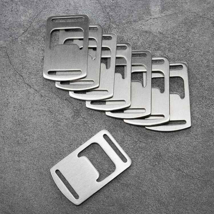 20 PCS Ribbon Bottle Opener Stainless Steel Card Bottle Opener Outdoor Backpack Webbing Buckle Lanyard Bottle Opener