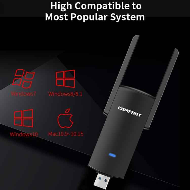 COMFAST CF-924AC V2 1200Mbps Dual Frequency Gigabit USB Computer WIFI Receiver High Power Wireless Network Card