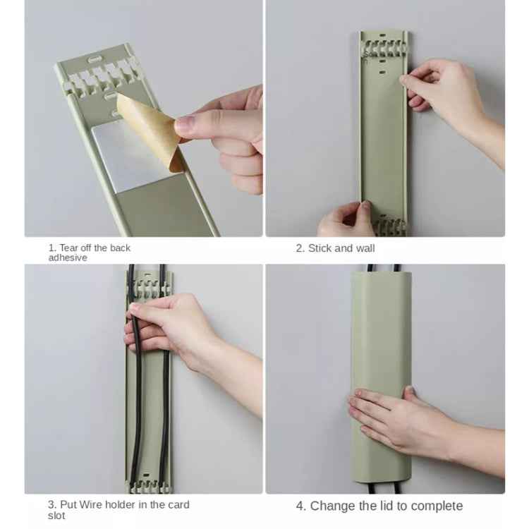 BF1805 5 PCS Plastic Concealed Cable Stick-On Cable Management Box