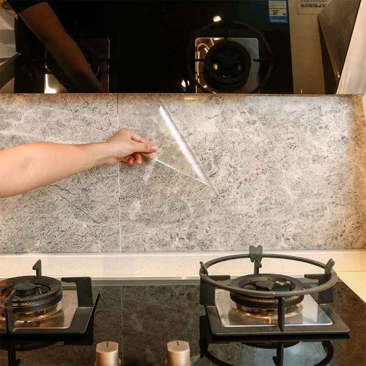 Kitchen Tile Oil-Proof Wallpaper Stovetop Waterproof Transparent Wallpaper