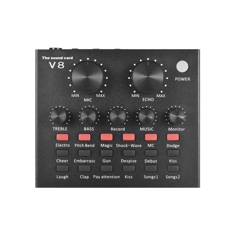 V8 Sound Card Set Dual Mobile Phone Computer Live Broadcast Universal Sound Card