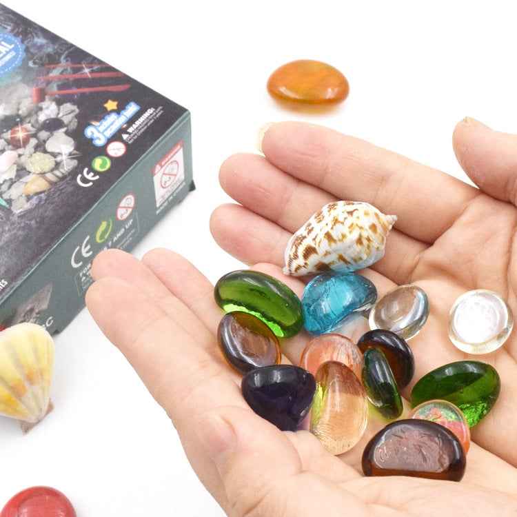 3 PCS Colorful Gemstone Archaeological Treasure Excavation Toy Creative DIY Puzzle Toy
