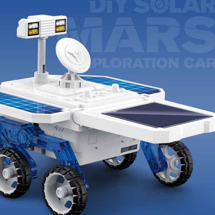 Children DIY Solar Mars Exploration Car Toy Puzzle Science Education Assembled 4-Wheel Drive Electric Model
