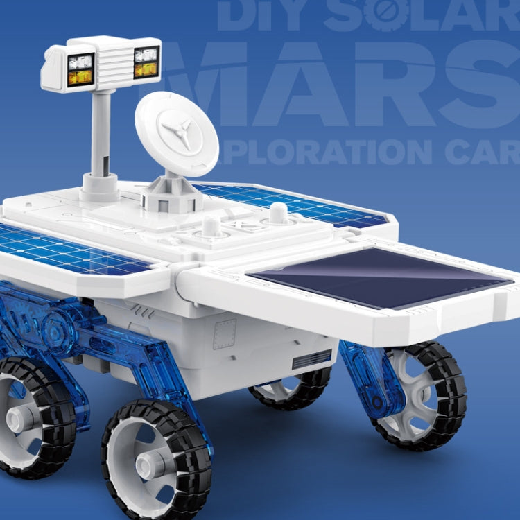 Children DIY Solar Mars Exploration Car Toy Puzzle Science Education Assembled 4-Wheel Drive Electric Model, Solar Mars Exploration Car Toy