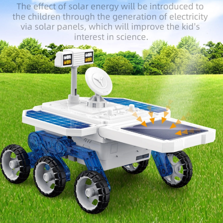 Children DIY Solar Mars Exploration Car Toy Puzzle Science Education Assembled 4-Wheel Drive Electric Model, Solar Mars Exploration Car Toy