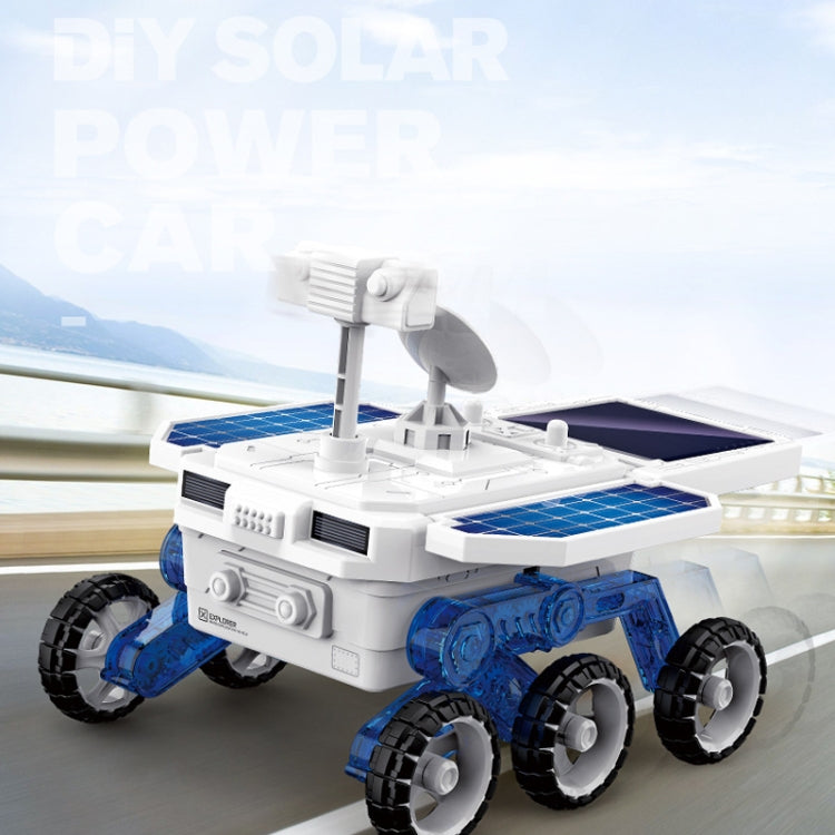 Children DIY Solar Mars Exploration Car Toy Puzzle Science Education Assembled 4-Wheel Drive Electric Model, Solar Mars Exploration Car Toy