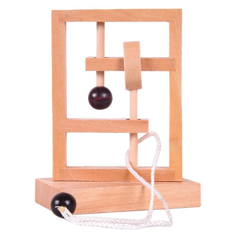 2 PCS Wooden 3D Educational Toys Space Thinking Untie Rope Game, Untie Rope Game