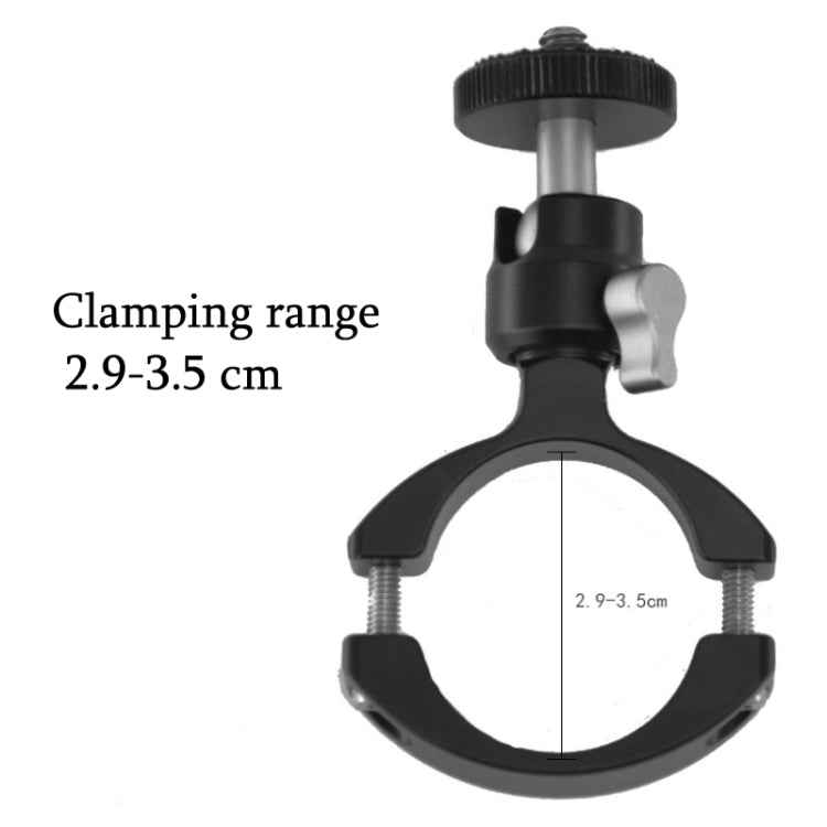 YJ-G2 Cycling Metal Tube Clip 1/4 PTZ Bicyle Bracket Universal Portable Camera Bicycle Clip
