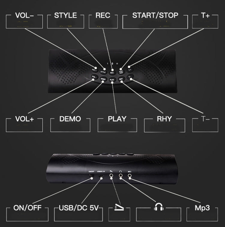 Hand-Rolled Drum Set Color Electronic Drum Lithium Battery Rechargeable Silicone Drum Set