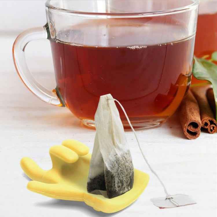 2pcs Little Finger Shape Tea Heroes Teaspoon Holder ,Random Color Delivery