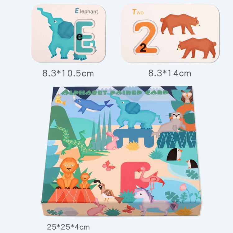 XHN-001 Number Letter Matching Cognitive Card Double-Sided 3D Puzzle Children Puzzle Early Education Toy, XHN-001 Double-Sided 3D Puzzle