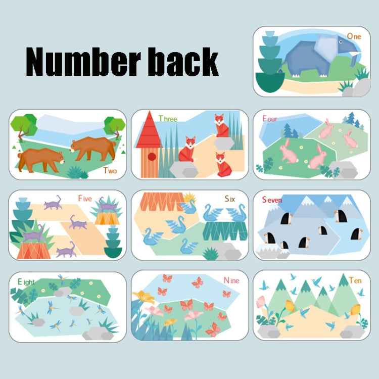 XHN-001 Number Letter Matching Cognitive Card Double-Sided 3D Puzzle Children Puzzle Early Education Toy