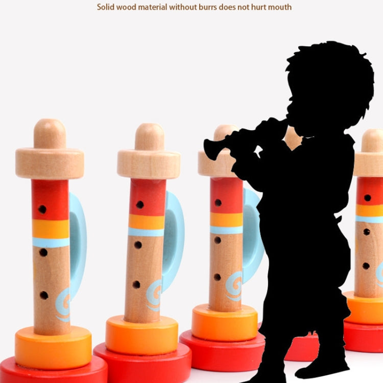 2 PCS Children Educational Early Education Wooden Horn Whistle Music Toy, 2 PCS Horn Whistle Music Toy