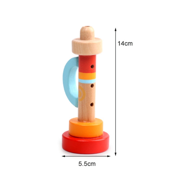 2 PCS Children Educational Early Education Wooden Horn Whistle Music Toy, 2 PCS Horn Whistle Music Toy