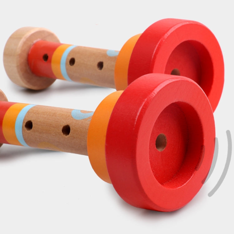 2 PCS Children Educational Early Education Wooden Horn Whistle Music Toy, 2 PCS Horn Whistle Music Toy