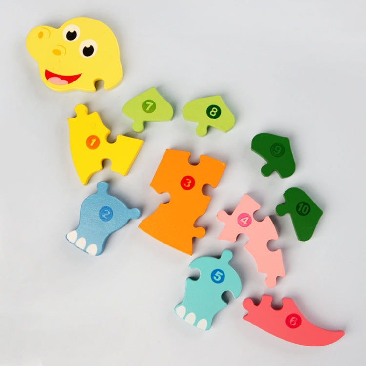 4 PCS / Sets Children Educational Wooden Dinosaur Animal 3D Puzzle Toys, 4 PCS / Sets Dinosaur Puzzle