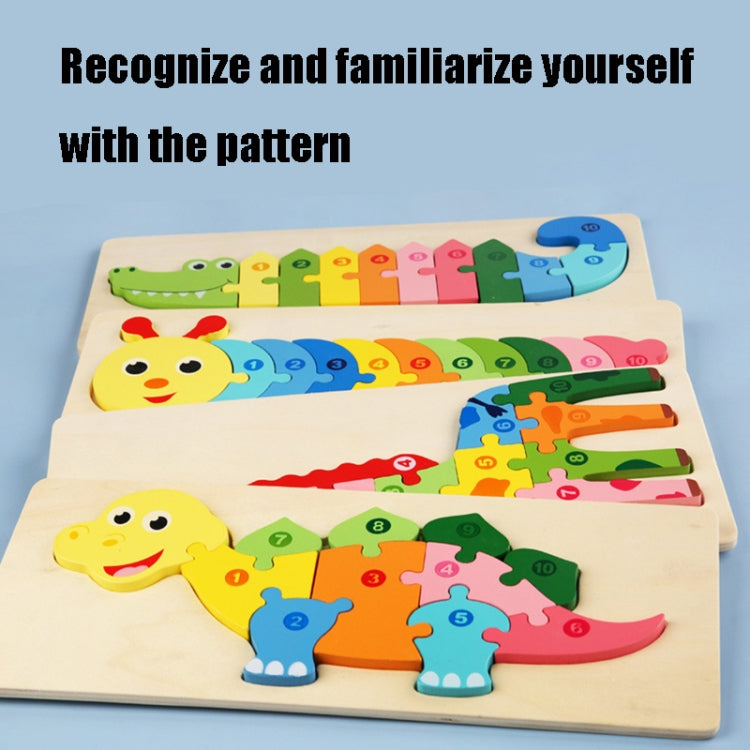 4 PCS / Sets Children Educational Wooden Dinosaur Animal 3D Puzzle Toys, 4 PCS / Sets Dinosaur Puzzle
