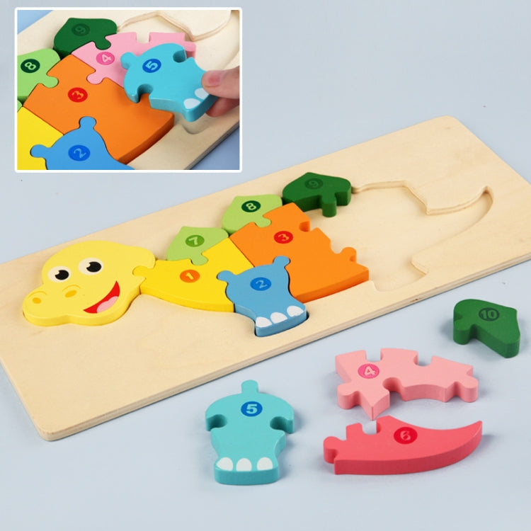 4 PCS / Sets Children Educational Wooden Dinosaur Animal 3D Puzzle Toys, 4 PCS / Sets Dinosaur Puzzle