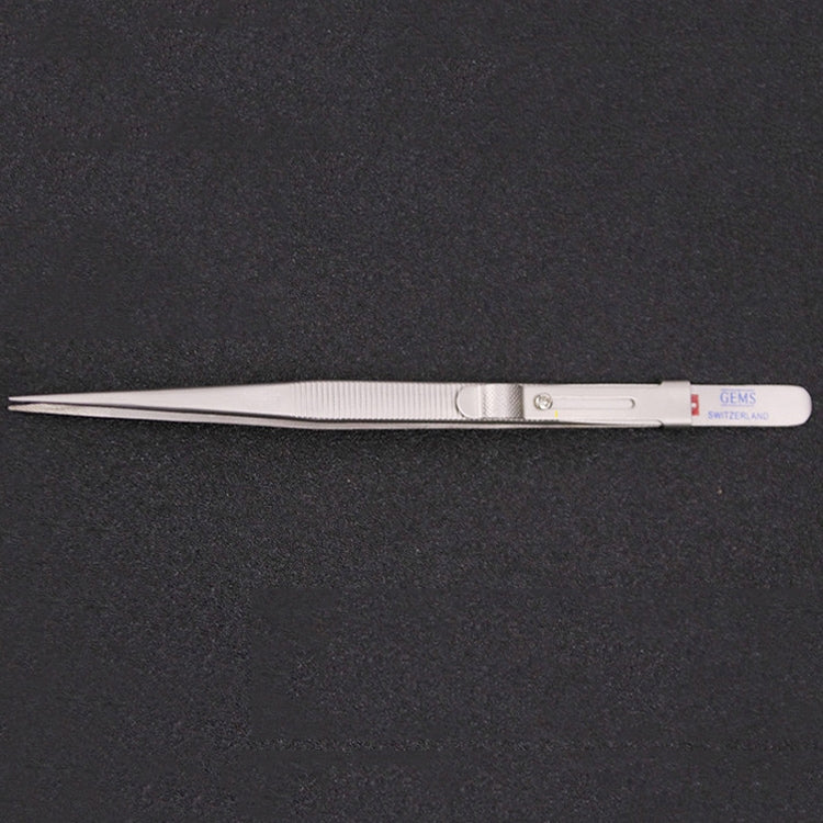 Non-Slip Diamond Tweezers Jewelry Tweezers Elastic Stainless Steel Gem Diamond Clips Durable Tools, With Slot and Lock