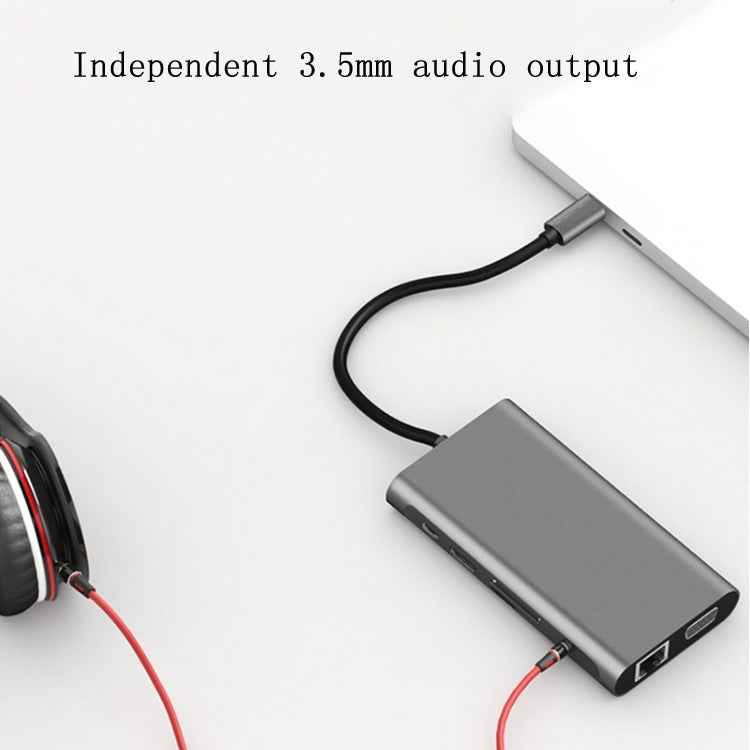 10 in 1 Type-C Multi-Function Docking Station PD Fast Charging HUB