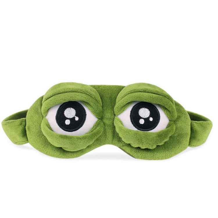 Cute Eyes Plush3D Frog Shade Cover Sleeping Rest Travel Eye Mask with Ice Bag
