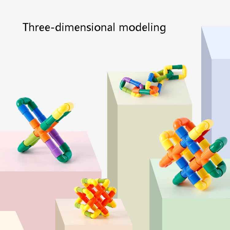 Children Educational Plastic Pipe Building Blocks Assembled Toy 72 PCS / Set