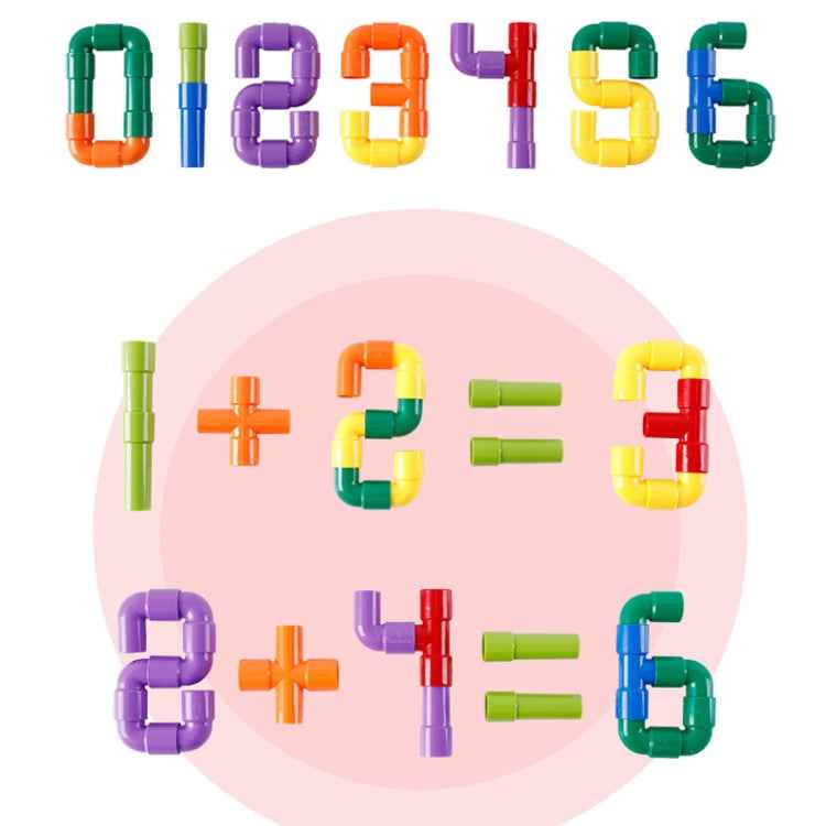 Children Educational Plastic Pipe Building Blocks Assembled Toy 72 PCS / Set
