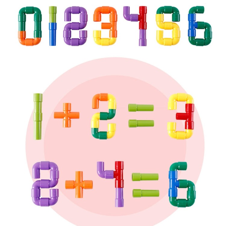 Children Educational Plastic Pipe Building Blocks Assembled Toy 72 PCS / Set, Plastic Pipe Building Blocks