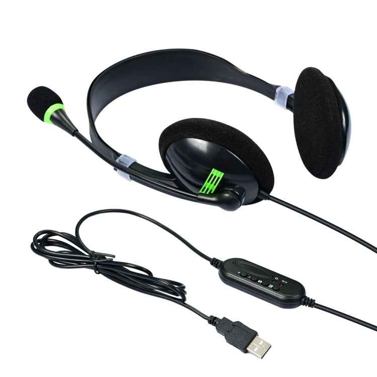 Computer USB Interface Headphone Aviation Headset with Microphone