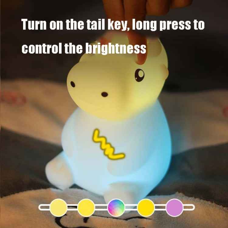 JX-YD-08 Silicone Calf Cow Night Light LED Colorful Dimming Pat Sleeping Bedside Lamp