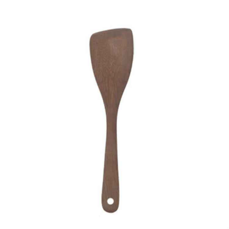 Long Handle Unpainted Chicken Wings Wooden Spatula Kitchen Utensils, Large Spatula, Large vegetable Spatula, Oblique Spade, Square Curved Spade, 3 Square Curved Spade