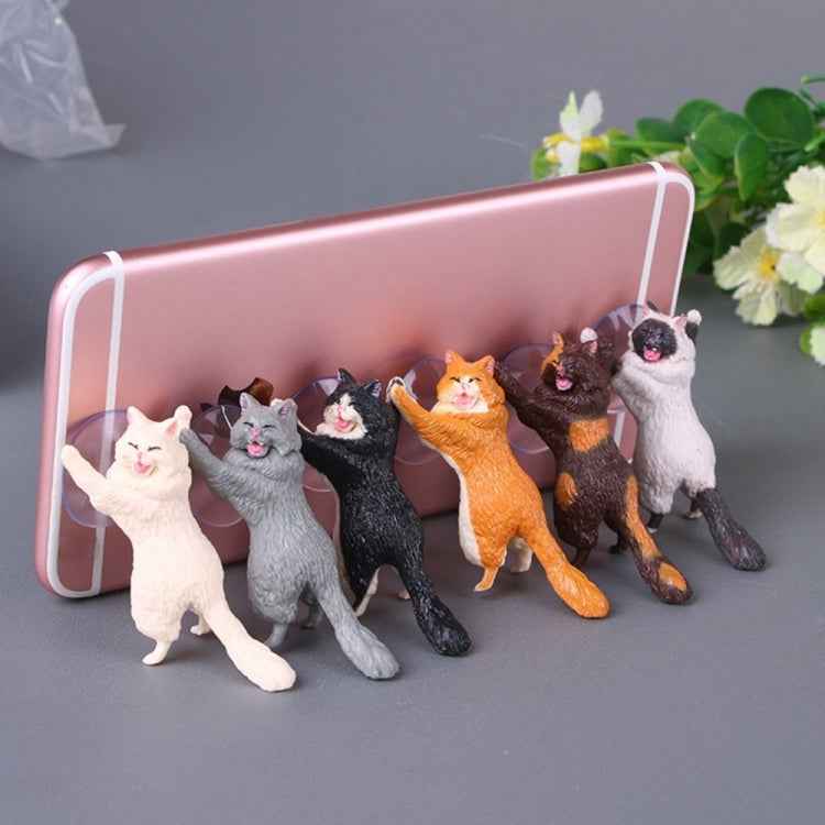 60 PCS Sucker Design Cute Cat Smartphone Holder