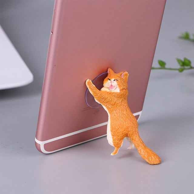 60 PCS Sucker Design Cute Cat Smartphone Holder