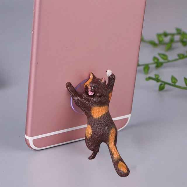 60 PCS Sucker Design Cute Cat Smartphone Holder