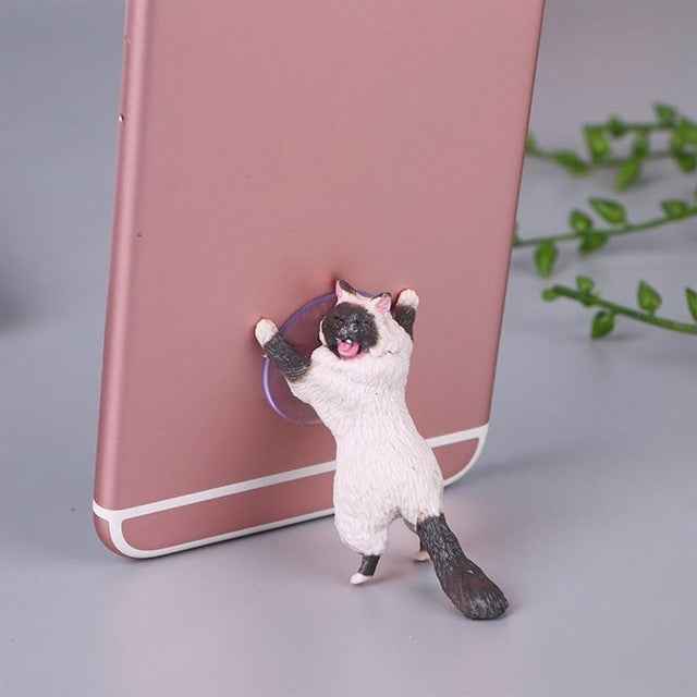 60 PCS Sucker Design Cute Cat Smartphone Holder
