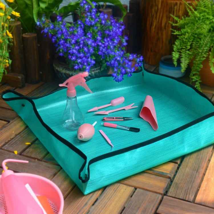 68x68cm PE Home Gardening Planting Operation Mat Green Plant Changing Pot Mixing Soil Waterproof Flower Mat