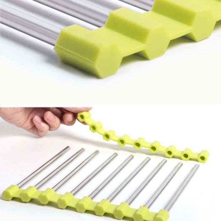 MS-202 Home Kitchen Stainless Steel Non-Slip Anti-Scalding Placemat Folding Heat Insulation Pot Mat, Color Random Delivery