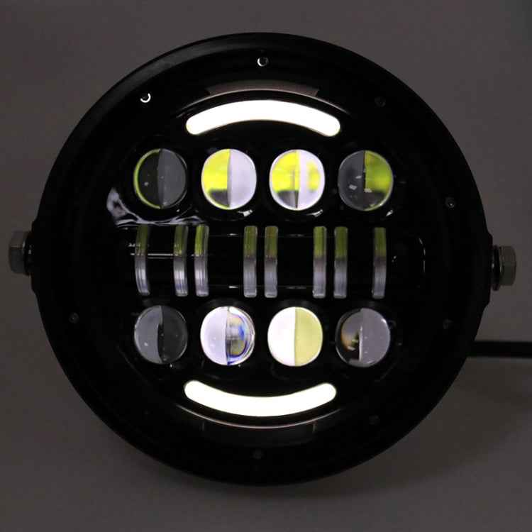 7 Inch Motorcycle Retro Modified Headlights Day Trip LED Far Near Beam Lights For Wrangler / Harley