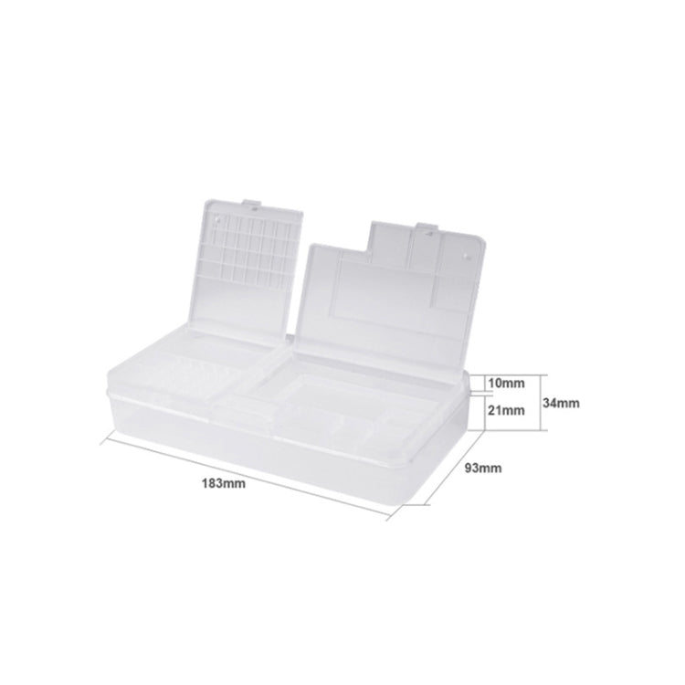 2 PCS Double-Layer Clamshell Mobile Phone Repair Parts Turnover Box Mobile Phone Disassembly Screw Component Storage Box