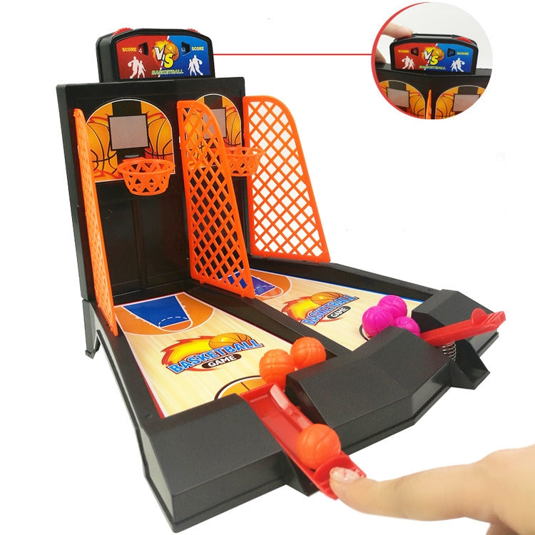 2 PCS Double Battle Basketball Toys Children Finger Catapult Basketball Court Desktop Shooting Parent-Child Game, 2 PCS Double Battle Basketball