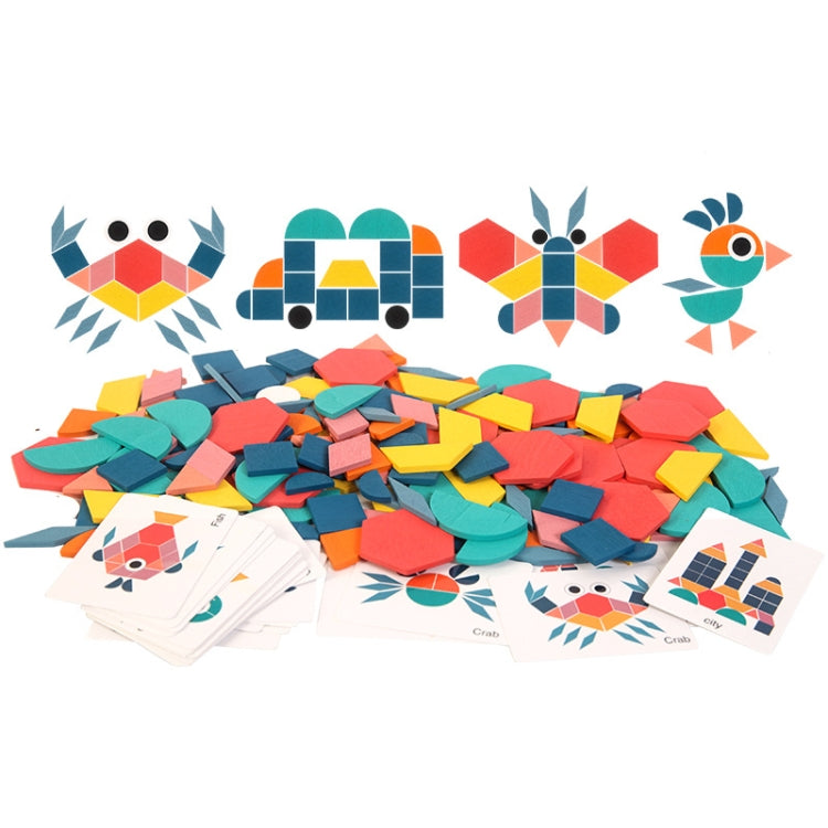 Wooden 180 Pieces Three-Dimensional Shape Puzzle Toy Children Early Education Animal Jigsaw