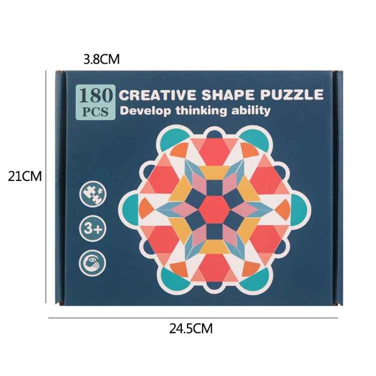 Wooden 180 Pieces Three-Dimensional Shape Puzzle Toy Children Early Education Animal Jigsaw