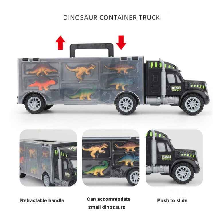 Children DIY Dinosaur Portable Storage Container Truck Model Toy Set