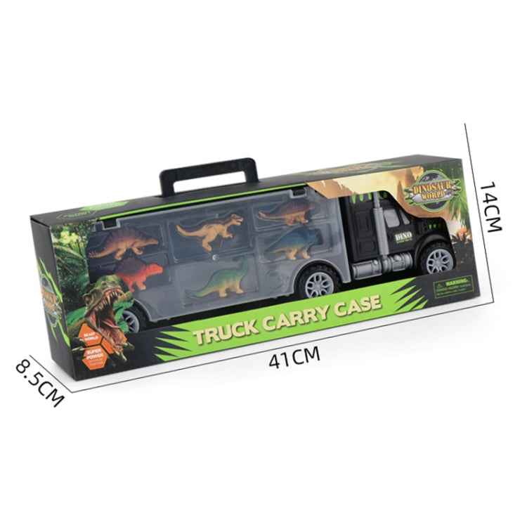 Children DIY Dinosaur Portable Storage Container Truck Model Toy Set