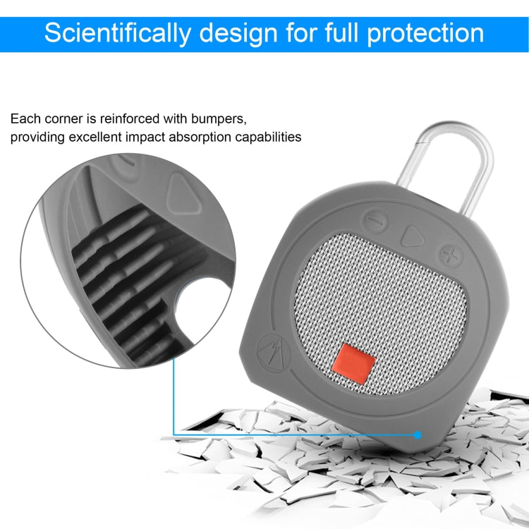 Silicone Bluetooth Speaker Protective Cover Anti-Fall Storage Cover for JBL Clip 3