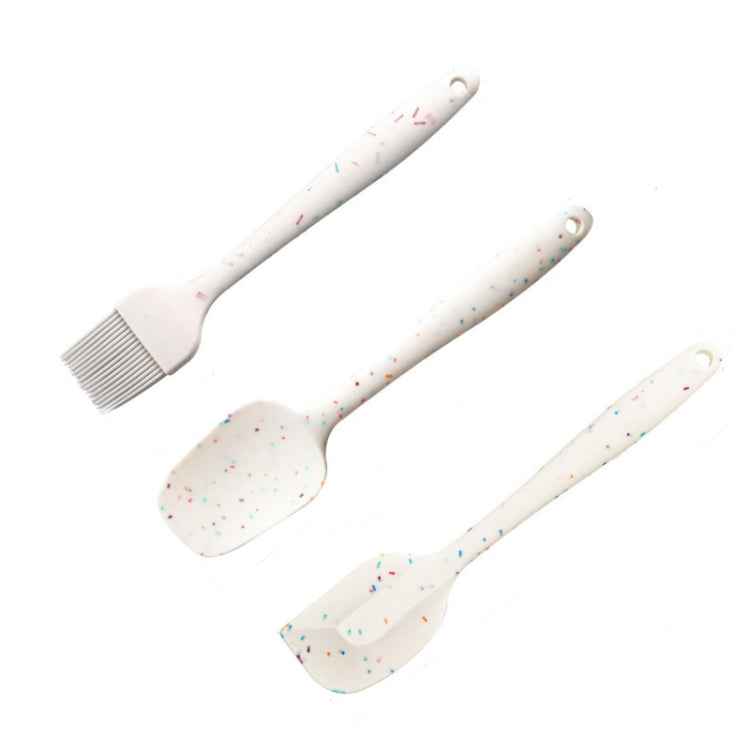 3 in 1 Kitchen Pancake DIY Baking Tools Set Color Grain Barbecue Brush + Butter Spatula + Spatula Set