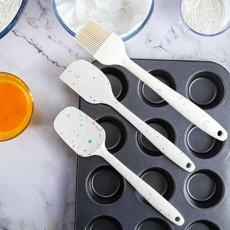 3 in 1 Kitchen Pancake DIY Baking Tools Set Color Grain Barbecue Brush + Butter Spatula + Spatula Set