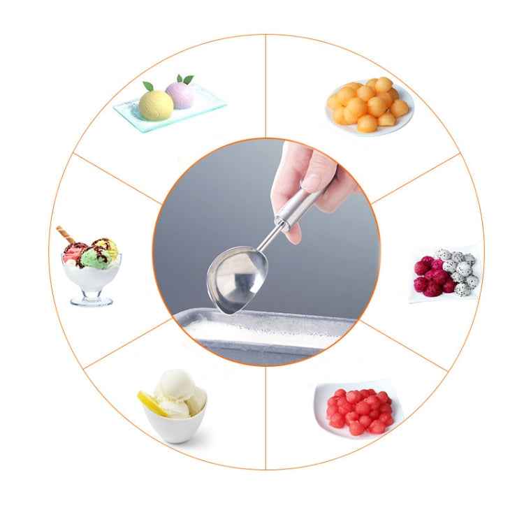 2 PCS 304 Stainless Steel Ice Cream Spoon Dessert Spoon Ice-Cream Scoop