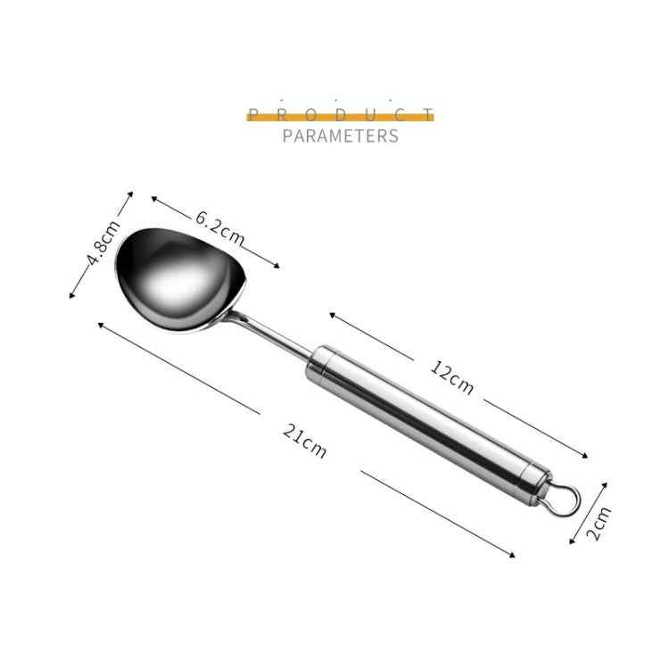 2 PCS 304 Stainless Steel Ice Cream Spoon Dessert Spoon Ice-Cream Scoop